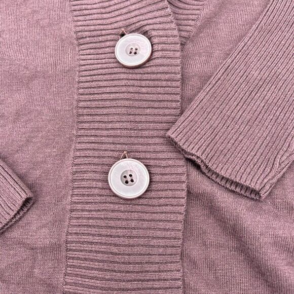 Chelsea 28 Cashmere Blend Long Sleeve Cardigan Size XS/S NWOT Wine Color - Picture 2 of 4